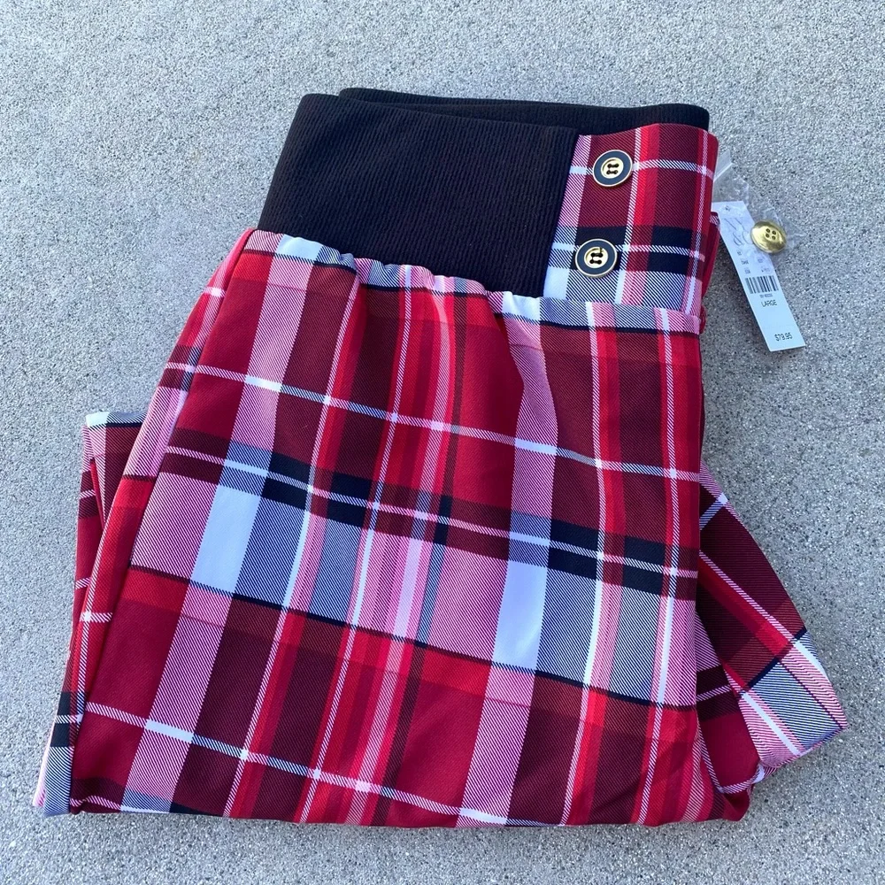 New York & Co. Plaid High Waist Jogger Pant - Picture 6 of 16